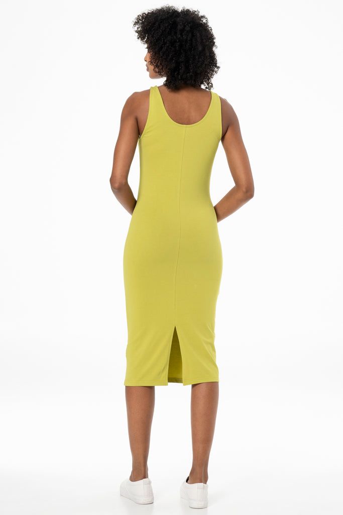 Neckline Detail Bodycon Dress _ 141395 _ Yellow sold by Refinery product image thumbnail 4