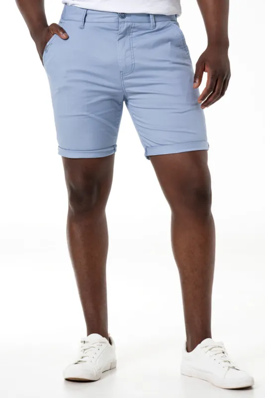 Chino Shorts _ 140165 _ Light Blue sold by Refinery