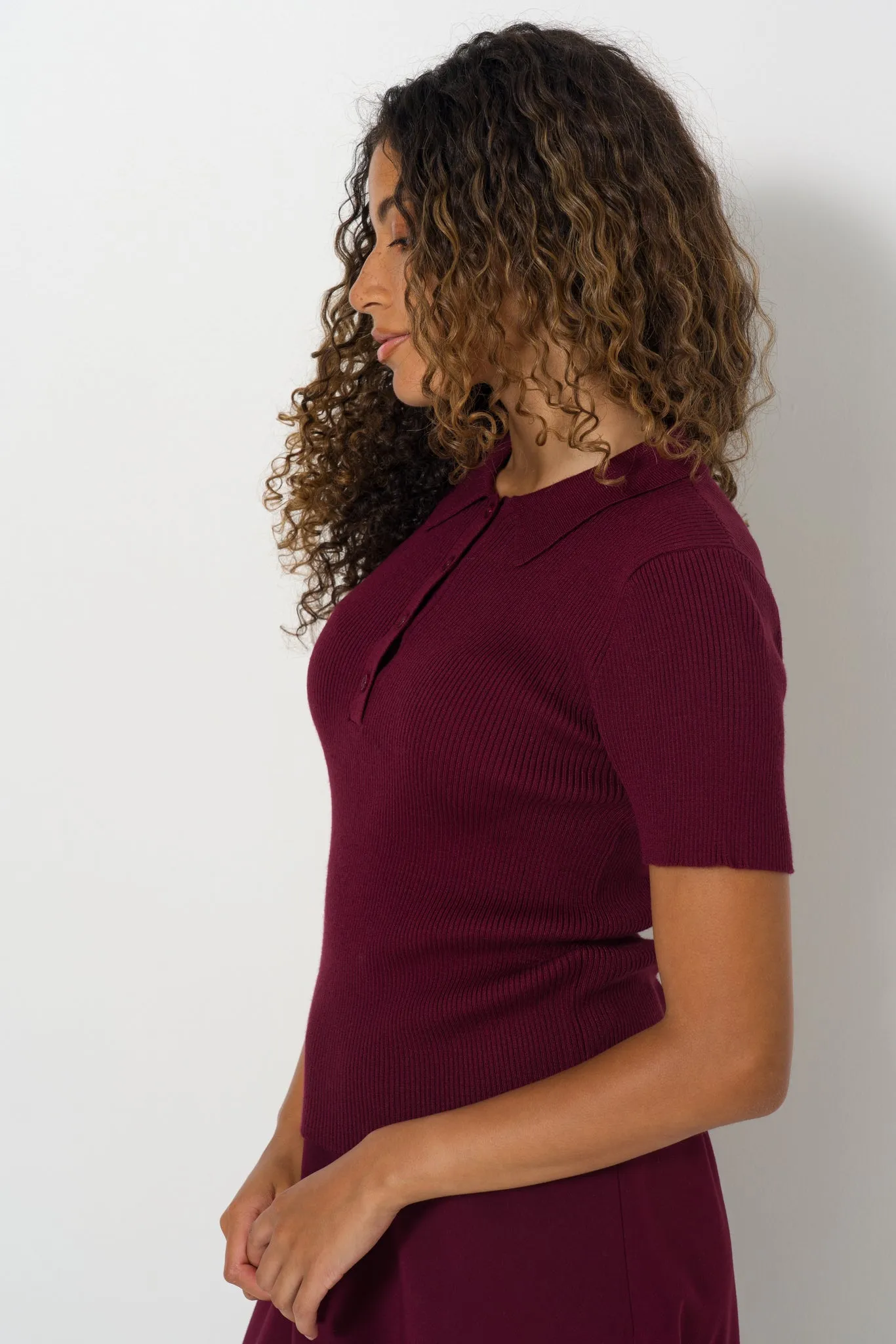 Knit Golfer Top sold by Refinery product image thumbnail 3