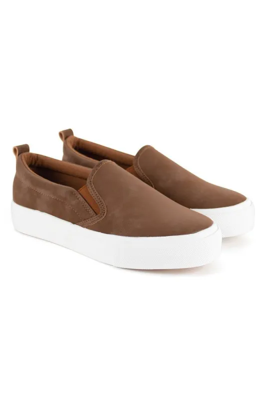 Suede Slip-On _ 136697 _ Brown sold by Refinery