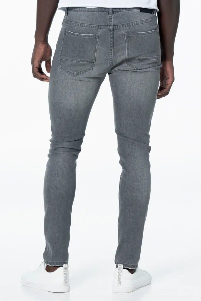 Rf02 Super Skinny Rip & Repair Jeans _ 131399 _ Grey Wash sold by Refinery product image thumbnail 4