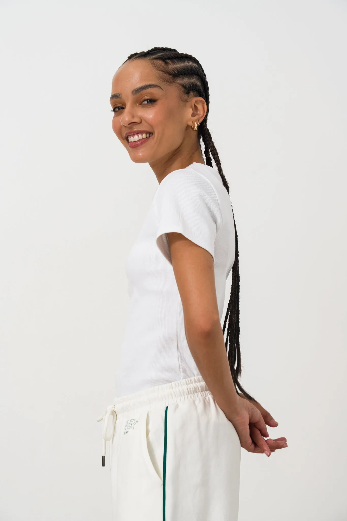 Fitted Rib T-shirt sold by Refinery product image thumbnail 3