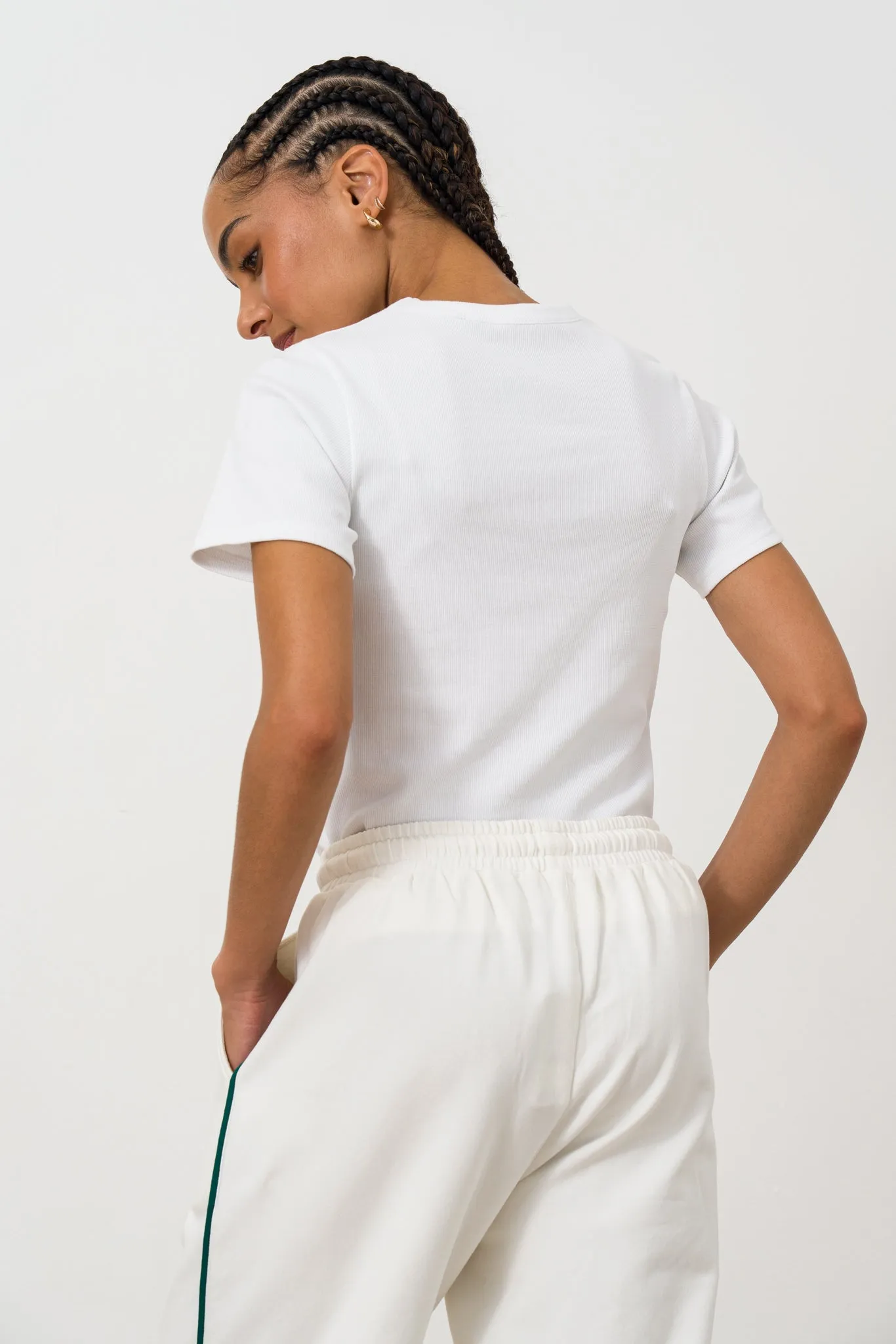 Fitted Rib T-shirt sold by Refinery product image thumbnail 4