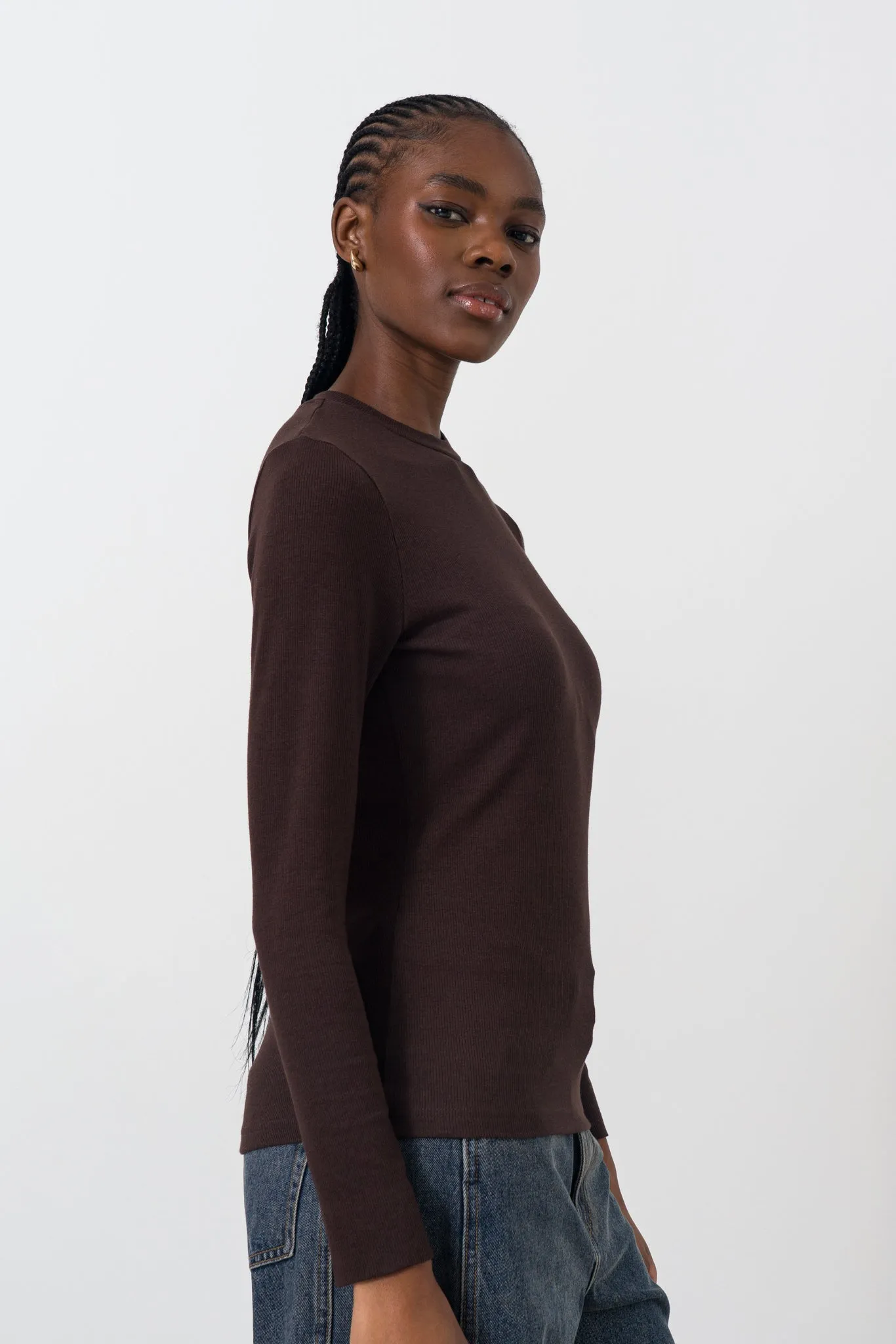 Fitted Rib T-shirt sold by Refinery product image thumbnail 4