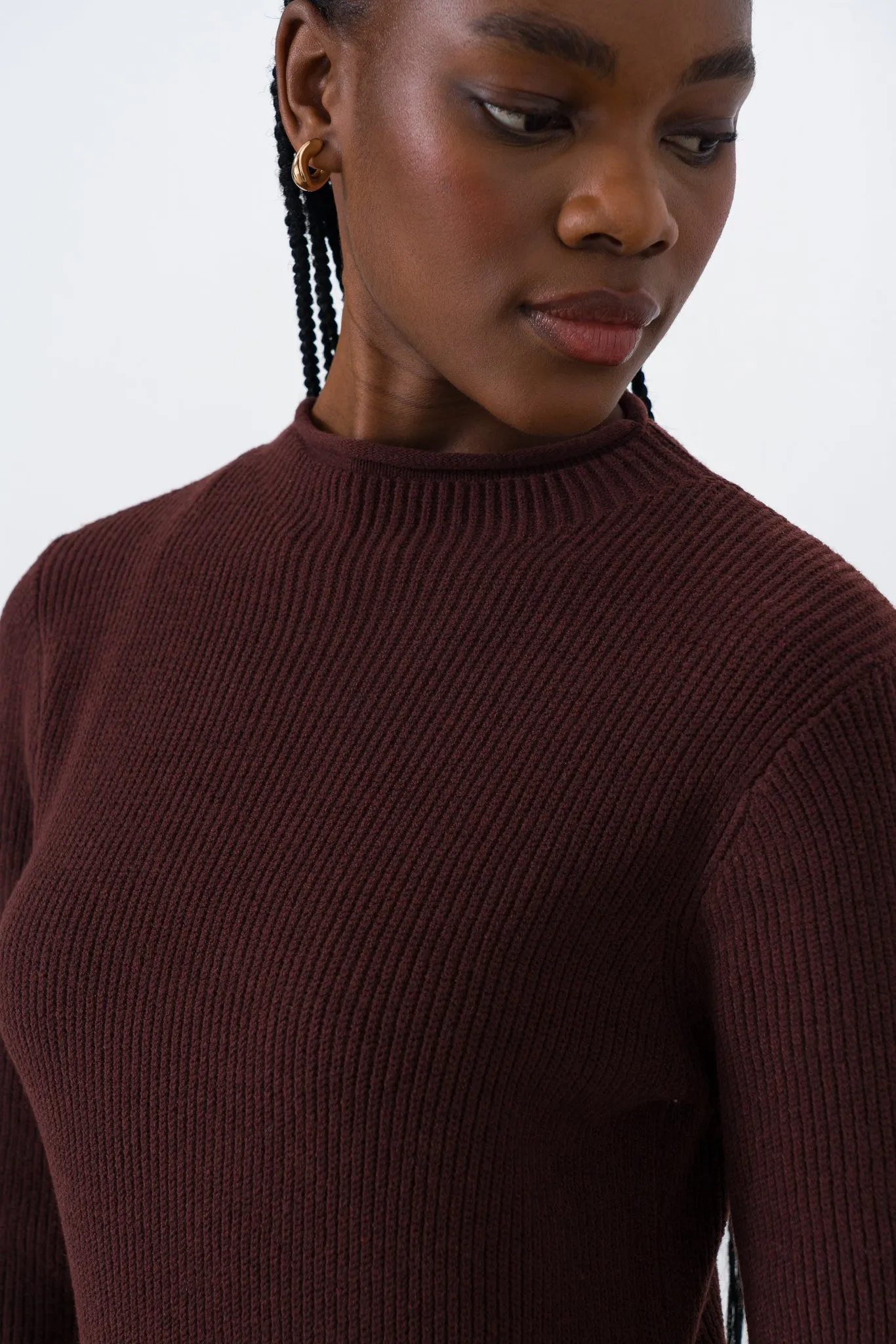 Hi-Neck Knit Dress sold by Refinery product image thumbnail 4