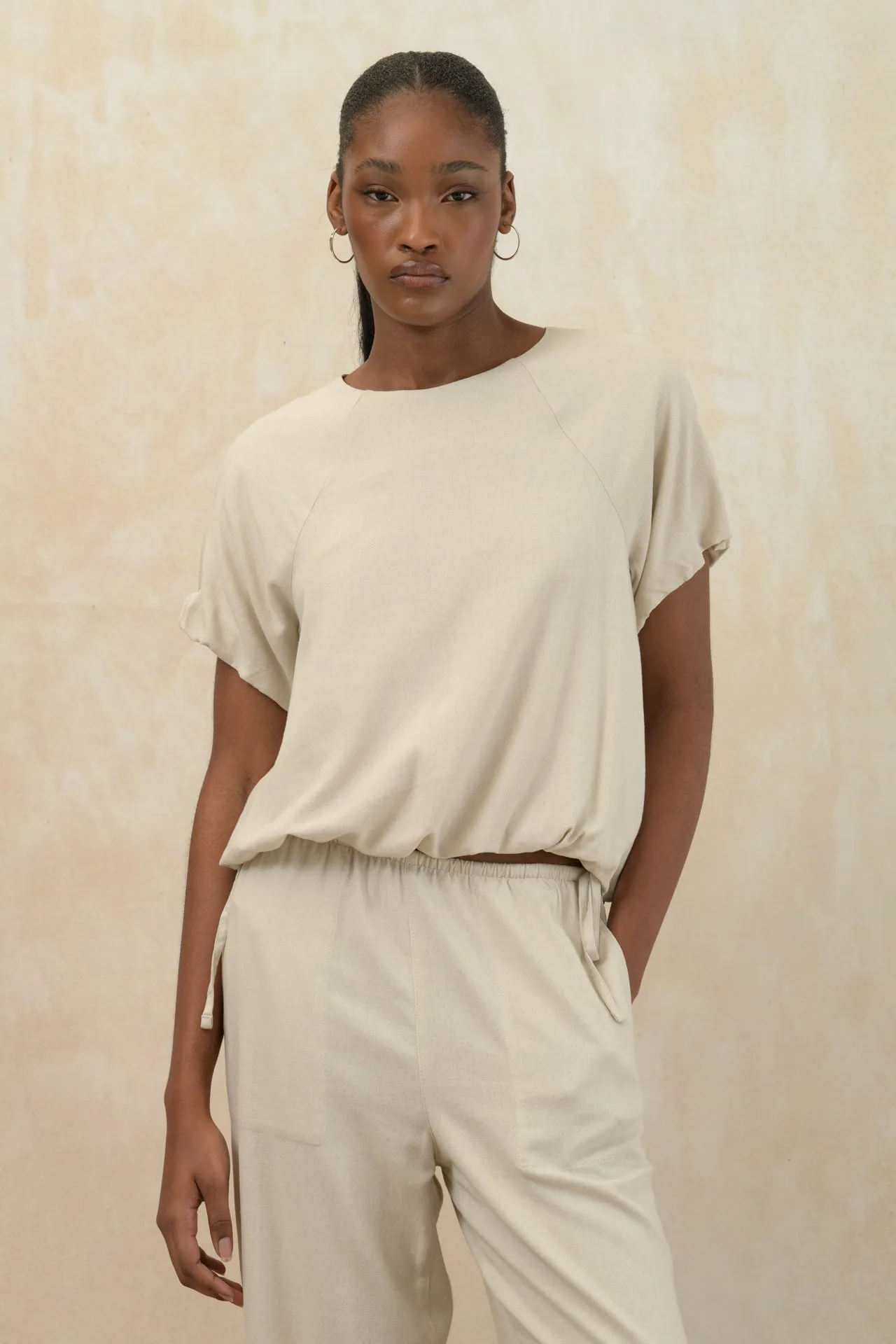 Relaxed Fit Bubble Hem sold by Refinery