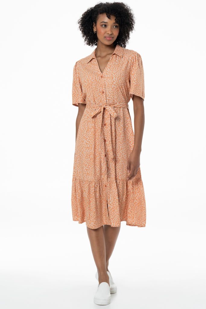 Shirt Dress _ 141333 _ Brown sold by Refinery