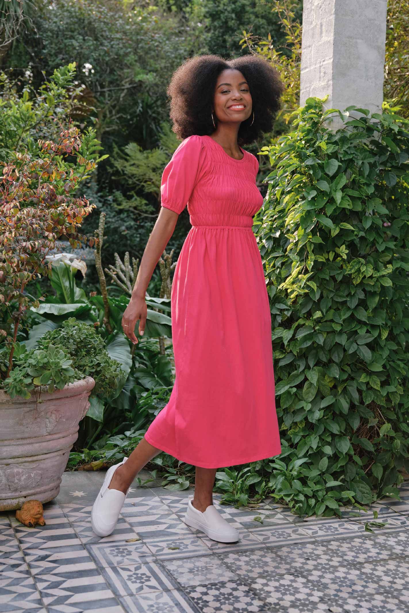 Midi Knit Dress _ 143343 _ Pink sold by Refinery product image thumbnail 2