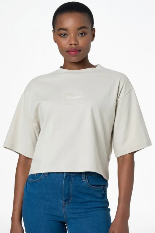 Boxy Branded T-Shirt _ 143193 _ White sold by Refinery