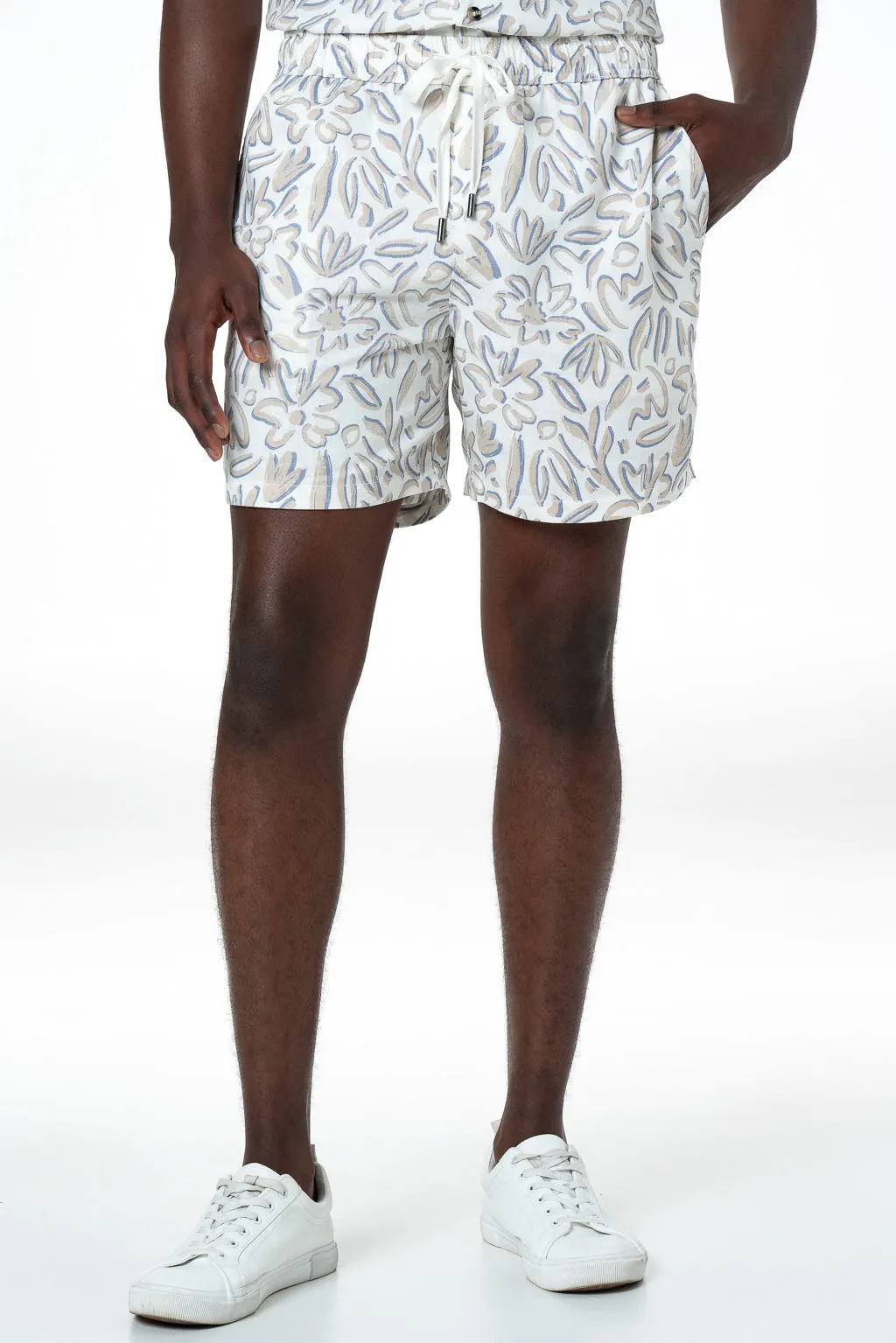 Linen Shorts _ 143825 _ Off White sold by Refinery