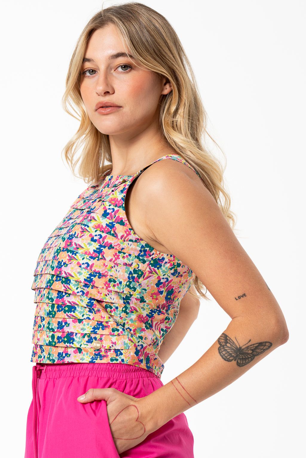 Pleated Top _ 141537 _ Multi sold by Refinery product image thumbnail 4