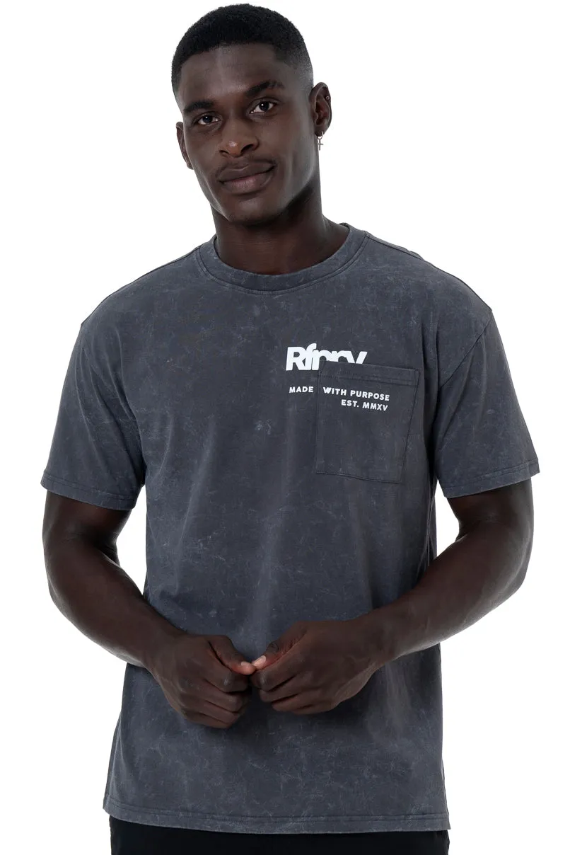 Dirty Dye T-Shirt _ 147307 _ Charcoal sold by Refinery