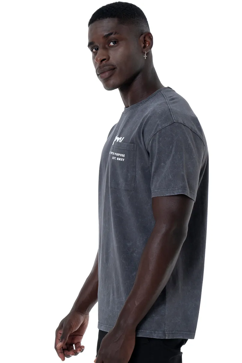 Dirty Dye T-Shirt _ 147307 _ Charcoal sold by Refinery product image thumbnail 2