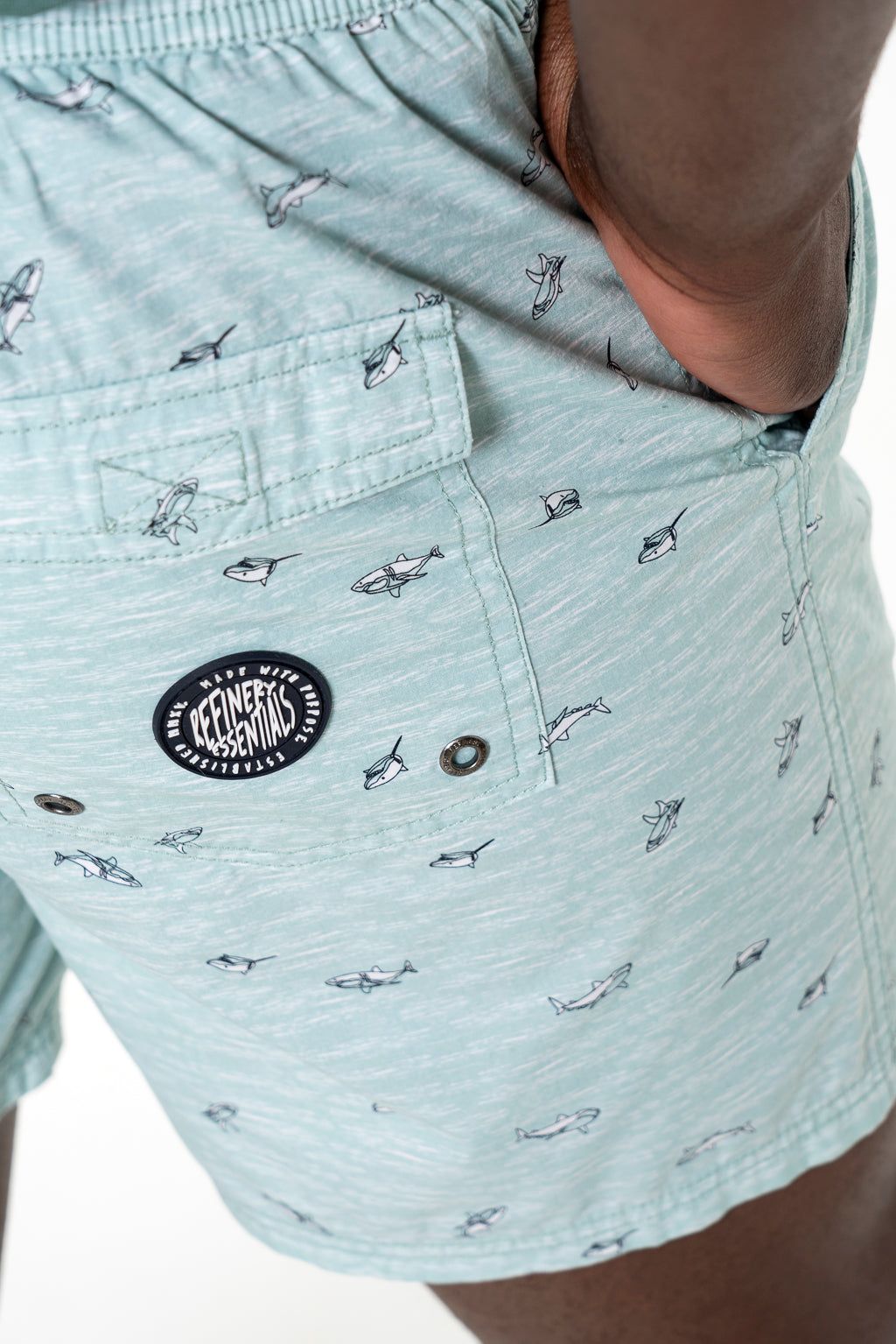 Printed Cuba Shorts _ 140327 _ Sage sold by Refinery product image thumbnail 2