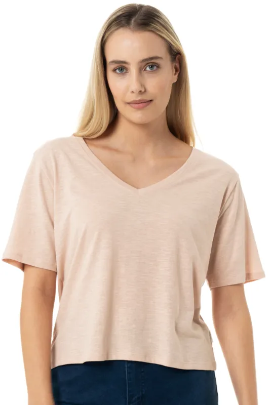 Boxy T-Shirt _ 150054 _ Rose sold by Refinery