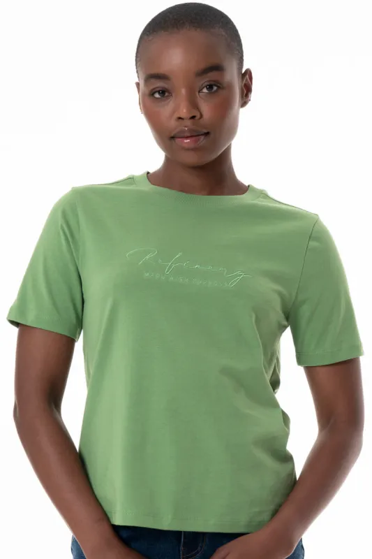 Slim-Fit Branded T-Shirt _ 145723 _ Green sold by Refinery