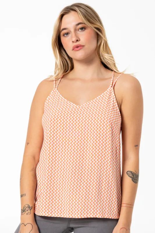 V-Neck Camisole _ 141540 _ Orange sold by Refinery