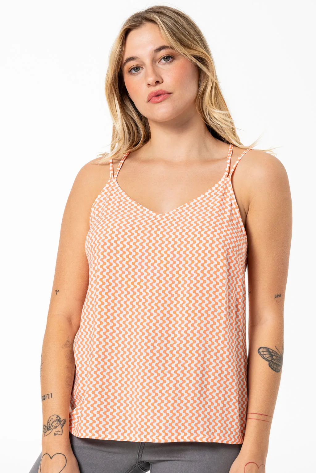 V-Neck Camisole _ 141540 _ Orange sold by Refinery