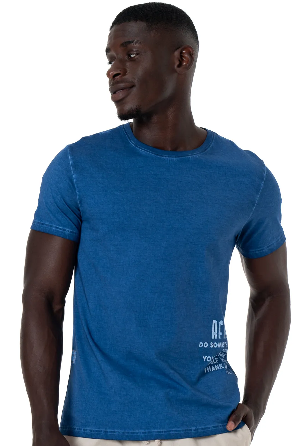 Organic Dye T-Shirt _ 143342 _ Blue sold by Refinery