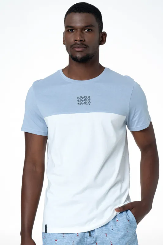 Branded T-Shirt _ 143316 _ Blue Denim sold by Refinery