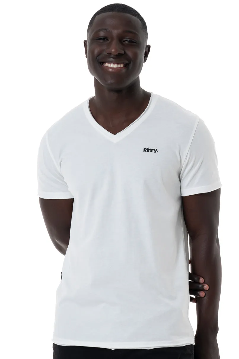 V-Neck T-Shirt _ 146855 _ Off White sold by Refinery