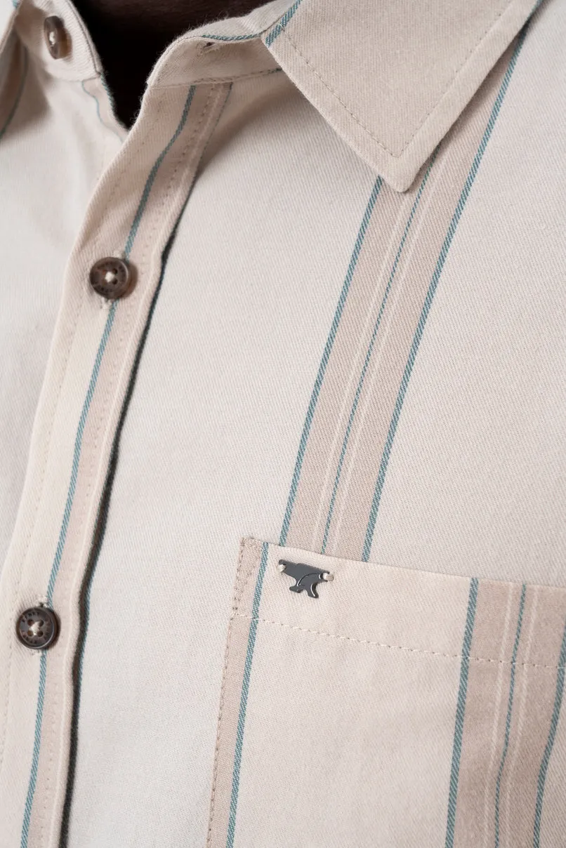 Long Sleeve Shirt _ 145408 _ Beige sold by Refinery product image thumbnail 3