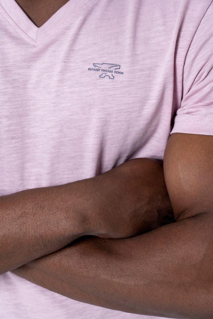 V-Neck T-Shirt _ 137175 _ Pink sold by Refinery product image thumbnail 4