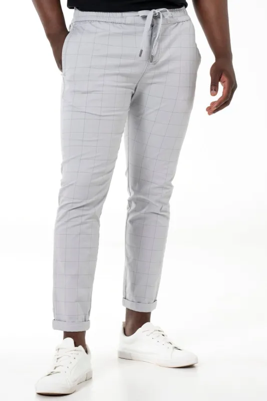 Chino Joggers _ 140419 _ Light Grey sold by Refinery