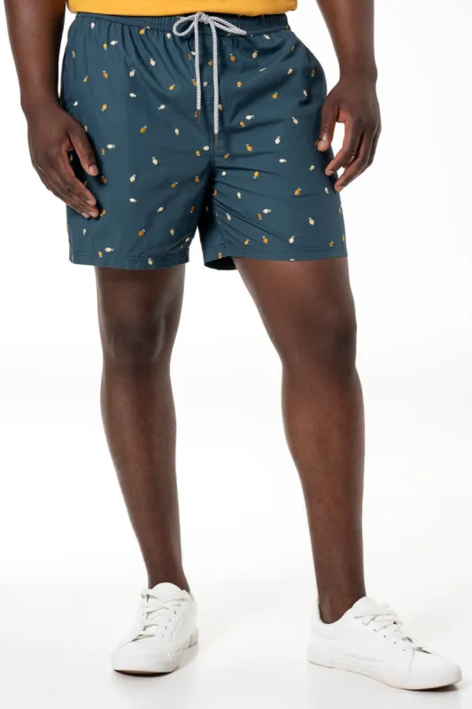 Printed Cuba Shorts _ 140331 _ Teal made by Refinery