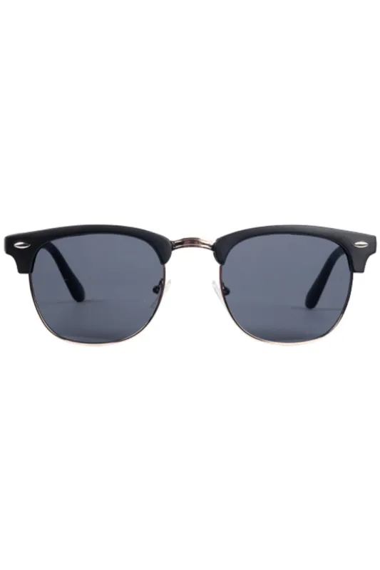Clubmaster Style Sunglasses _ 152959 _ Black sold by Refinery