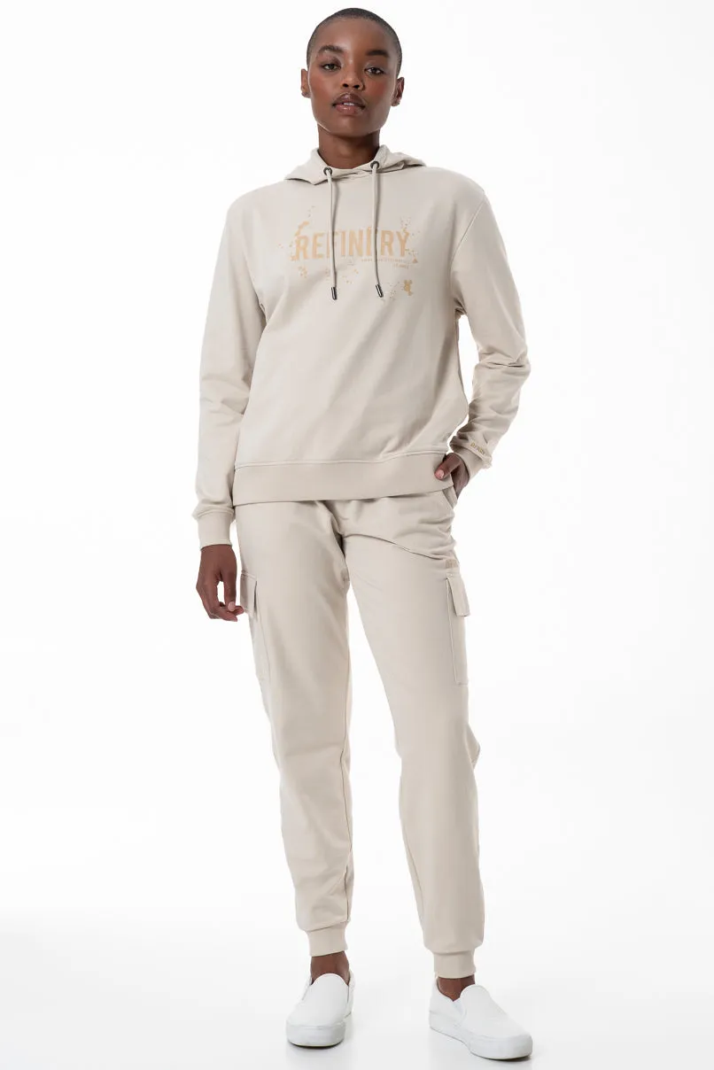 Branded Hoodie _ 145626 _ Stone sold by Refinery