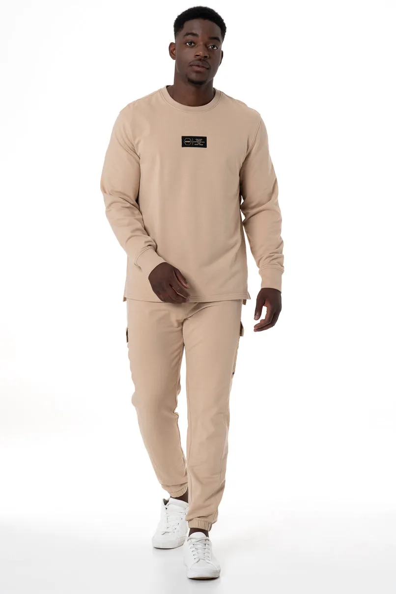 Cargo Track Pants _ 145396 _ Stone sold by Refinery