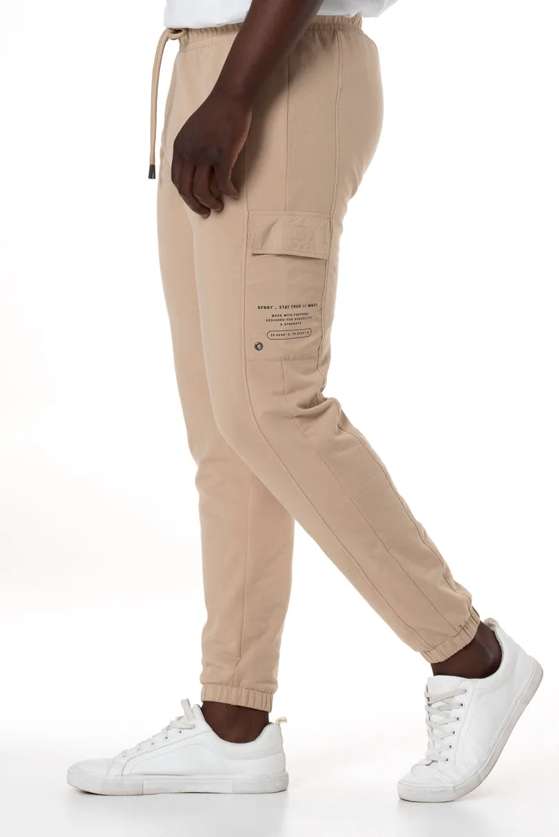 Cargo Track Pants _ 145396 _ Stone sold by Refinery product image thumbnail 3