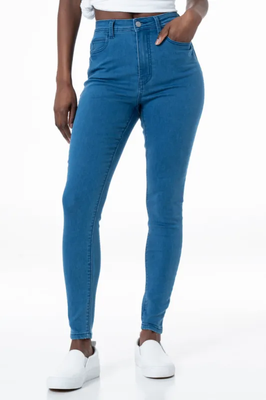 Rf09 Hi-Waisted Denim Jeans _ 135679 _ Mid Wash sold by Refinery