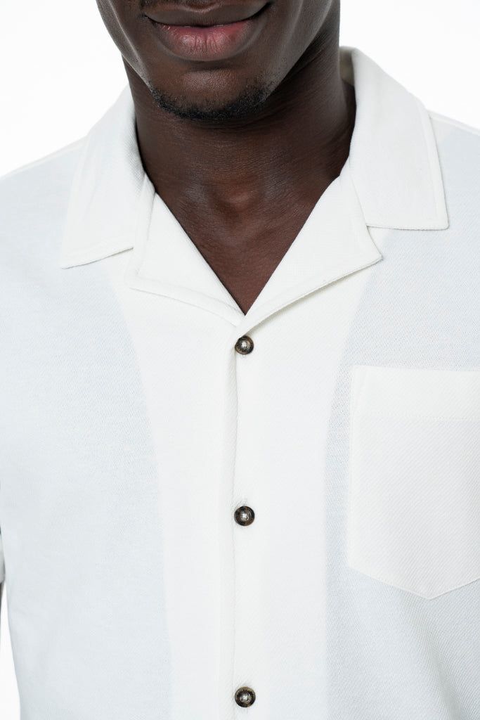 Textured Shirt _ 143413 _ White sold by Refinery product image thumbnail 3