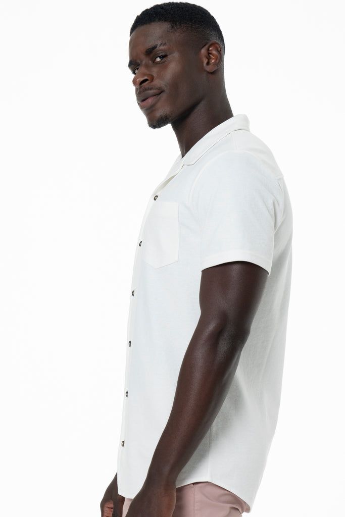 Textured Shirt _ 143413 _ White sold by Refinery product image thumbnail 4
