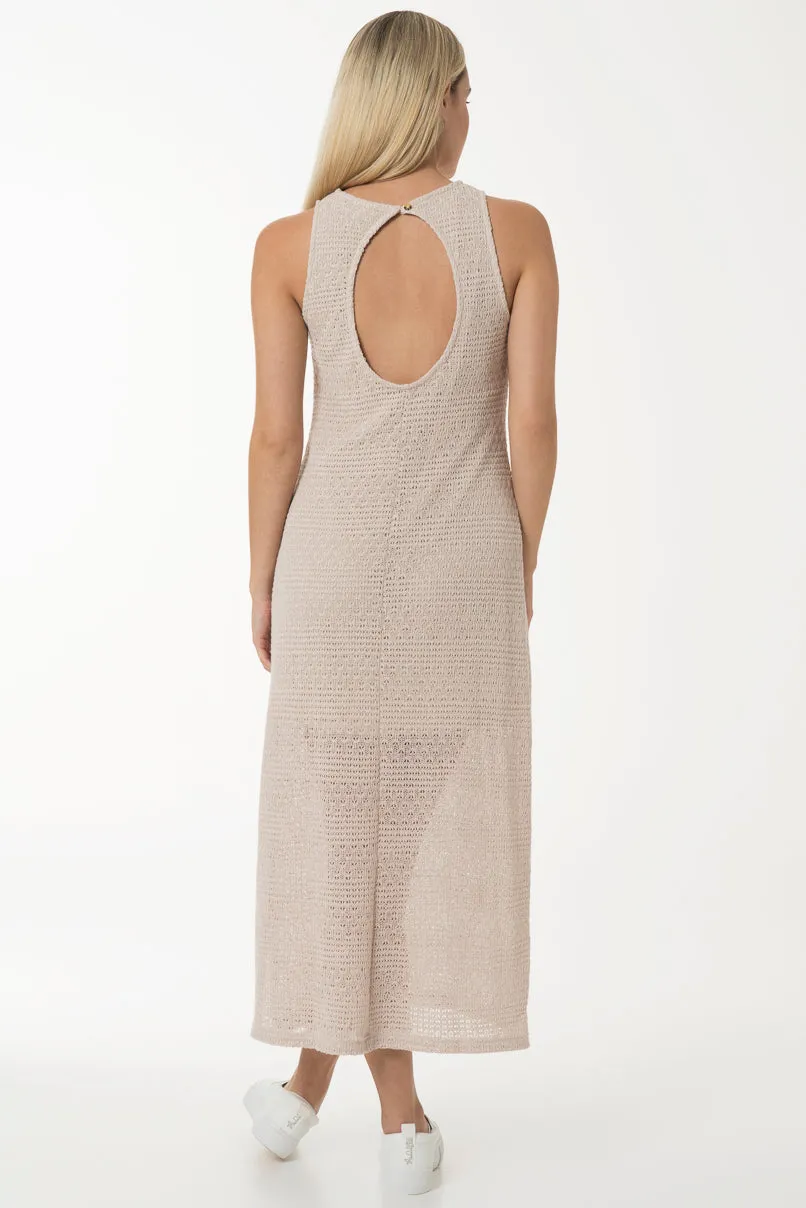 Crochet Shift Dress _ 150045 _ Stone sold by Refinery product image thumbnail 4