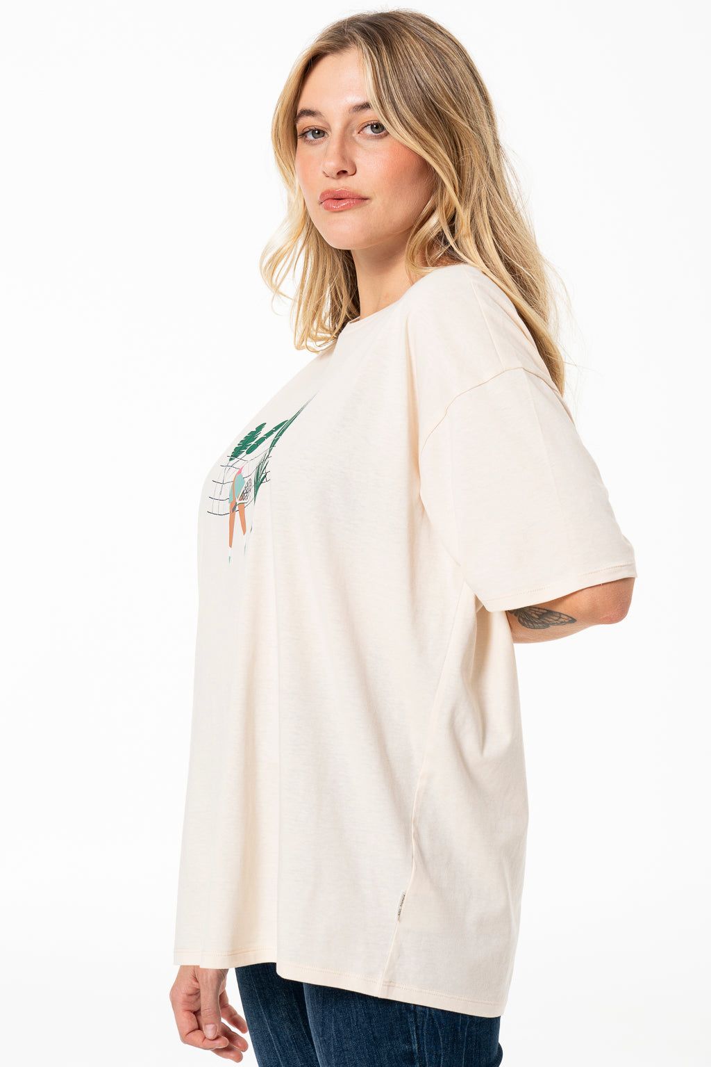 Oversized T-Shirt _ 141568 _ Stone sold by Refinery product image thumbnail 2