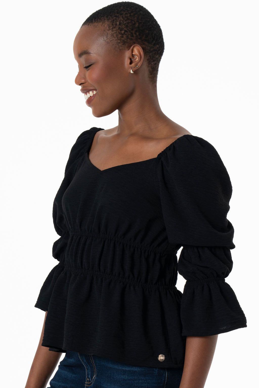 Sweatheart Top _ 143366 _ Black sold by Refinery product image thumbnail 2