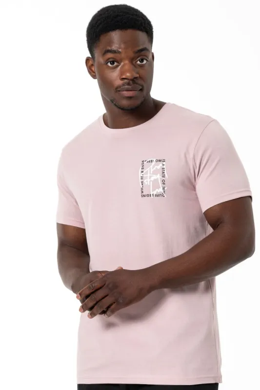 Branded T-Shirt _ 140510 _ Dusty Pink sold by Refinery
