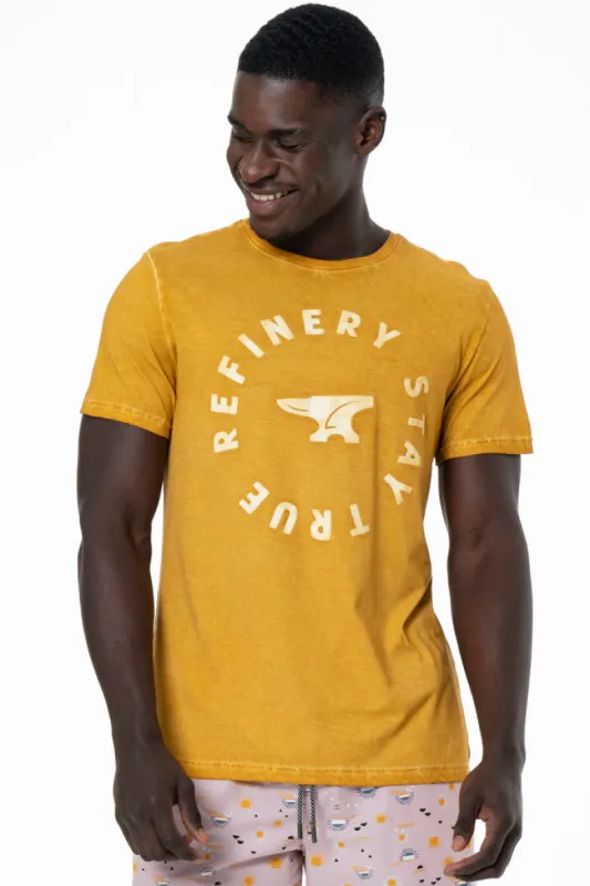 Organic Dye T-Shirt _ 140488 _ Ochre sold by Refinery