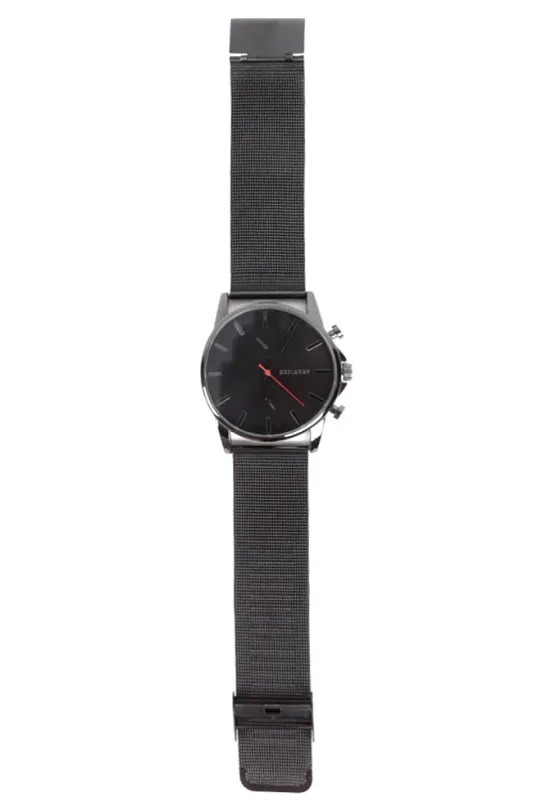 Chunky Mesh Strap Watch _ 150755 _ Black sold by Refinery
