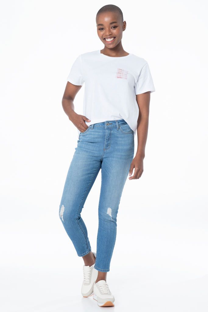 Rf05 Hi-Rise Denim Jeans _ 130676 _ Light Wash sold by Refinery