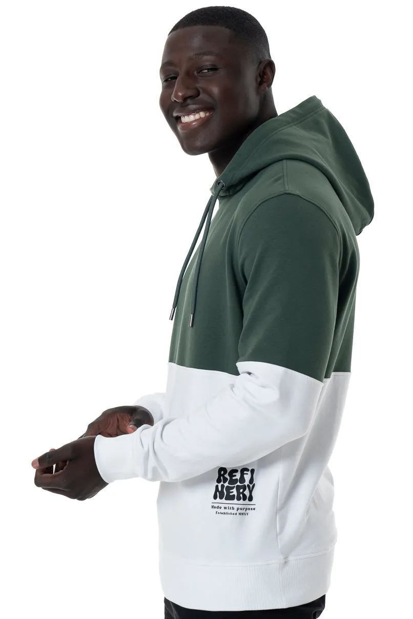 Colour Block Hoodie _ 146540 _ Emerald sold by Refinery product image thumbnail 2