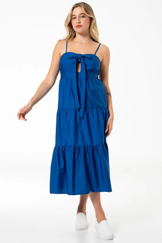 Multi-Wear Tiered Dress _ 141418 _ Blue sold by Refinery