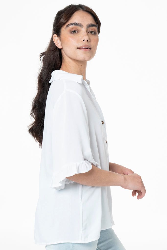 Boxy Shirt _ 132627 _ White sold by Refinery product image thumbnail 2