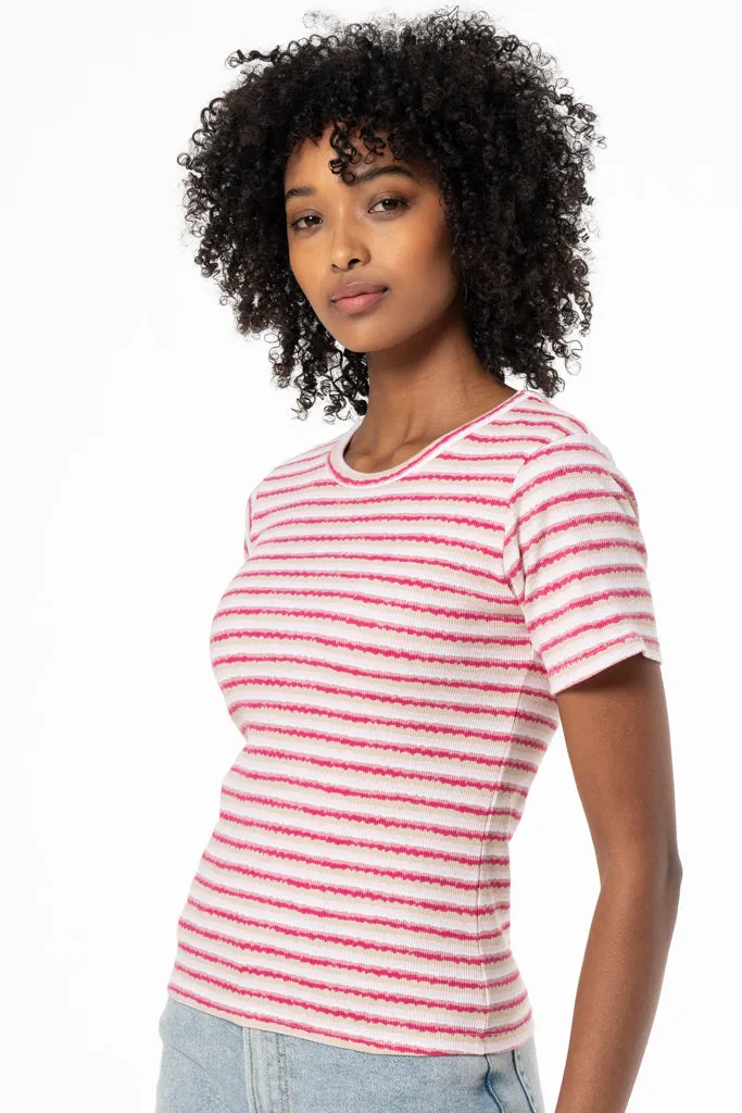 Ribbed T-Shirt _ 141558 _ Pink sold by Refinery product image thumbnail 2