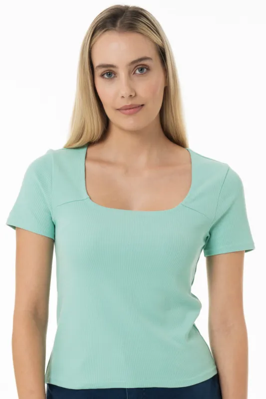Ribbed Top _ 150053 _ Green sold by Refinery