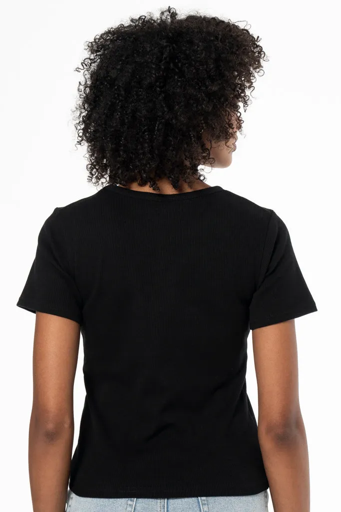 Ribbed T-Shirt _ 141556 _ Black sold by Refinery product image thumbnail 2