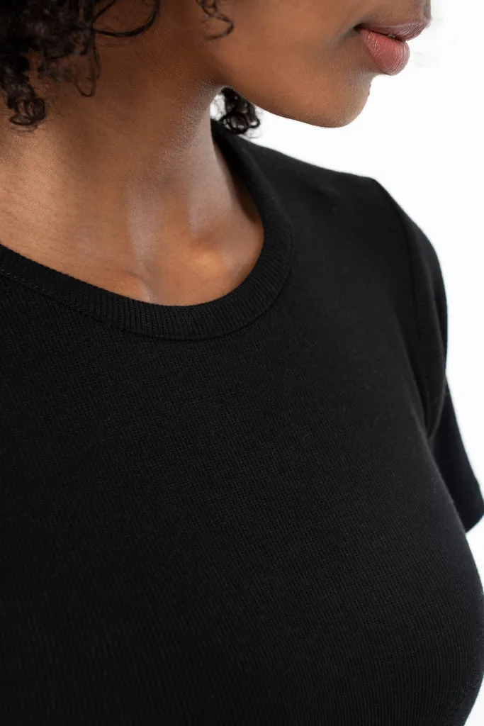 Ribbed T-Shirt _ 141556 _ Black sold by Refinery product image thumbnail 4